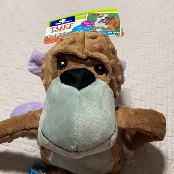 Top Paw Dog Nwt Top Paw Tuff Ballistic Monkey Squeaky Toy Poshmark